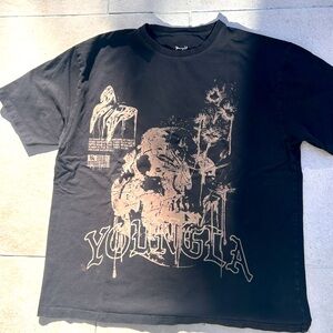 RARE Y2K Vintage YoungLA Black & Beige Tee